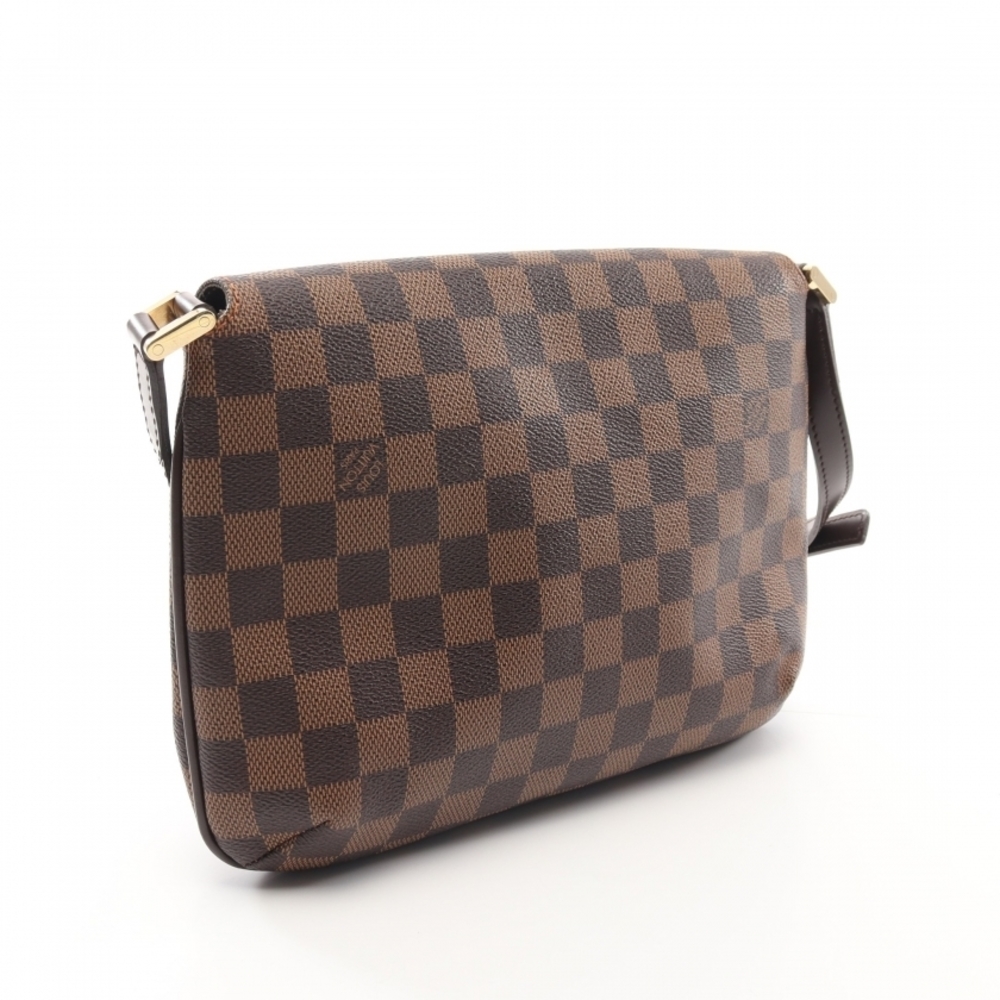 Louis Vuitton Musette Tango Damier Ebene Shoulder Bag Brown